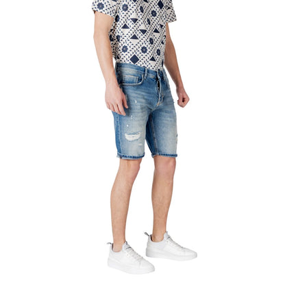 Antony Morato Bermuda en coton bleu
