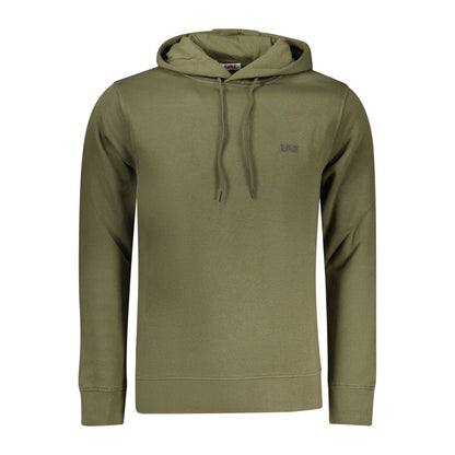 Sweat-shirt en coton vert fusil