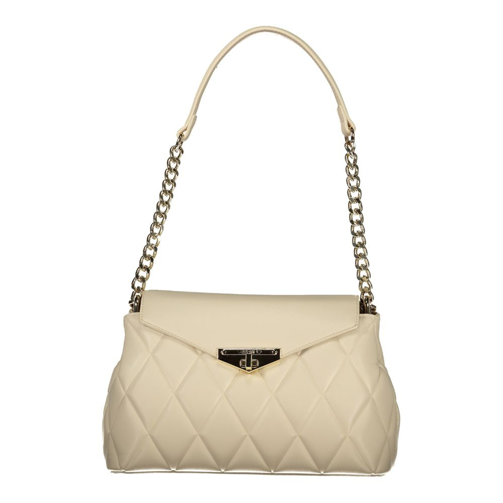 Mario Valentino Beige Polyurethane Women's Shoulder Bag
