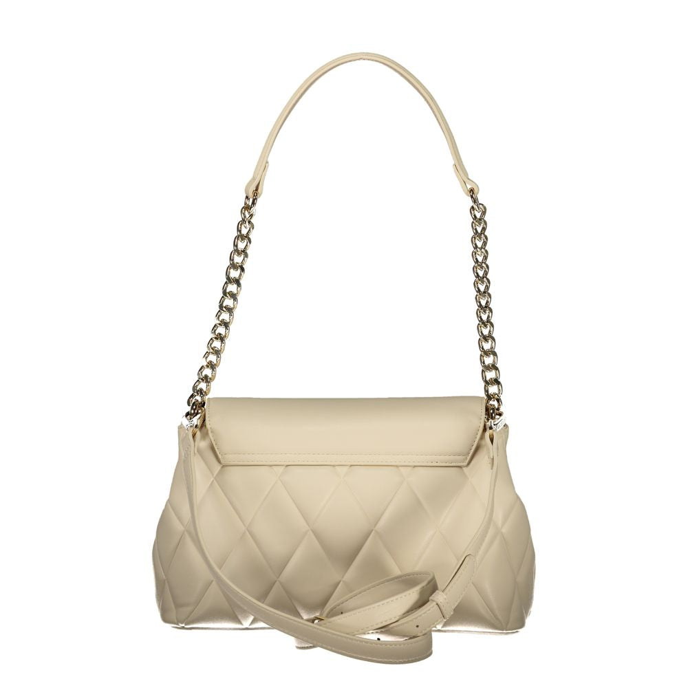 Mario Valentino Beige Polyurethane Women's Shoulder Bag
