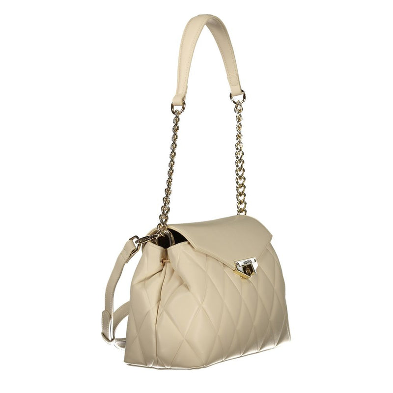 Mario Valentino Beige Polyurethane Shoulder Bag for Women