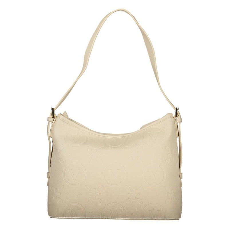 Mario Valentino Beige Polyethylene Handbag with Adjustable Strap