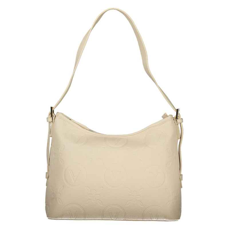 Mario Valentino Beige Polyethylene Handbag with Adjustable Strap