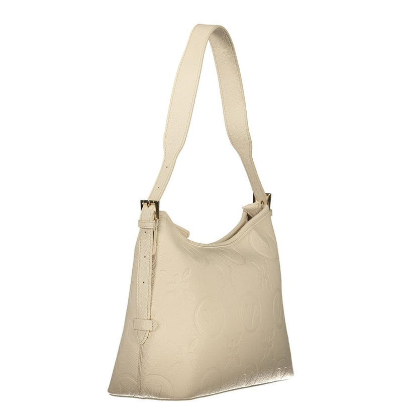 Mario Valentino Beige Polyethylene Handbag with Adjustable Strap