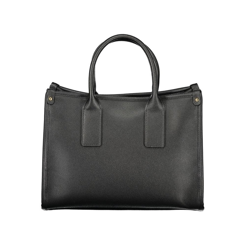 Mario Valentino Black Polyethylene Handbag - Eco-Friendly Elegance