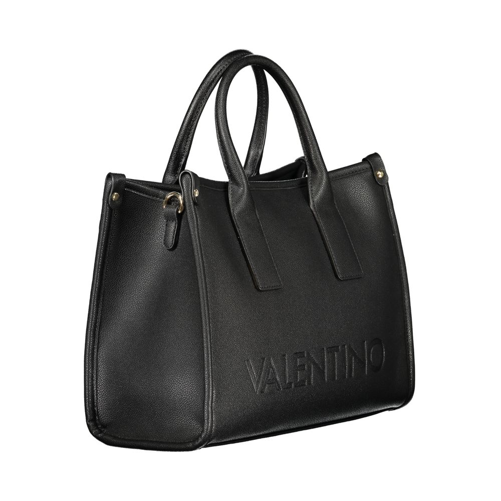 Mario Valentino Black Polyethylene Handbag - Eco-Friendly Elegance
