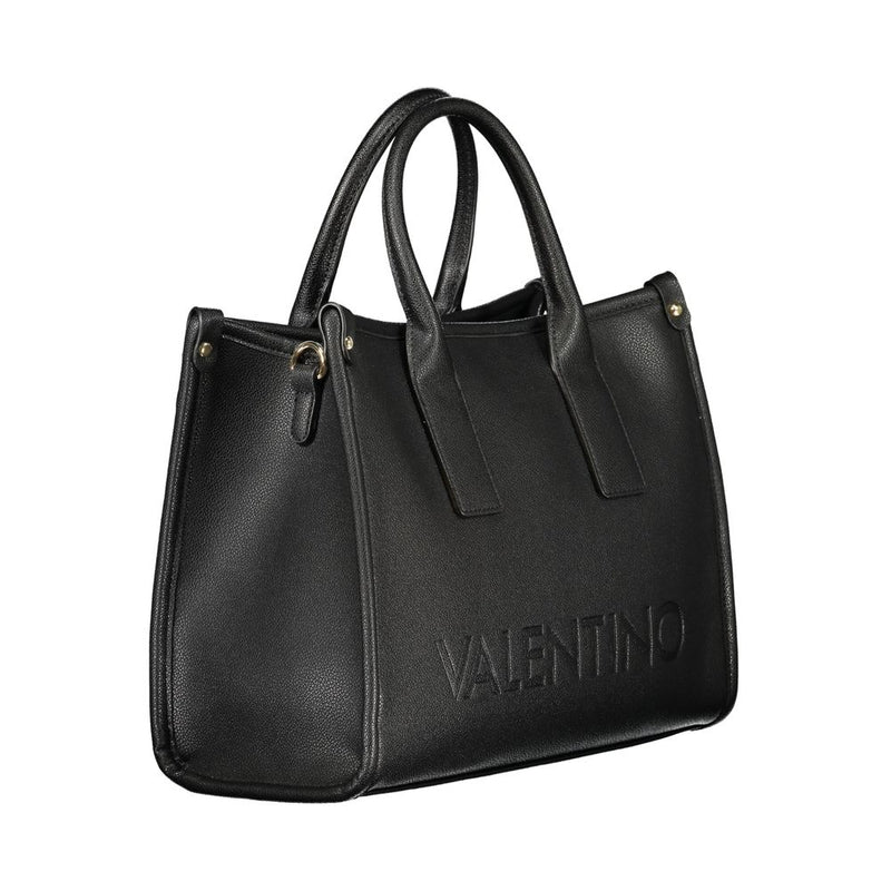 Mario Valentino Black Polyethylene Handbag - Eco-Friendly Elegance