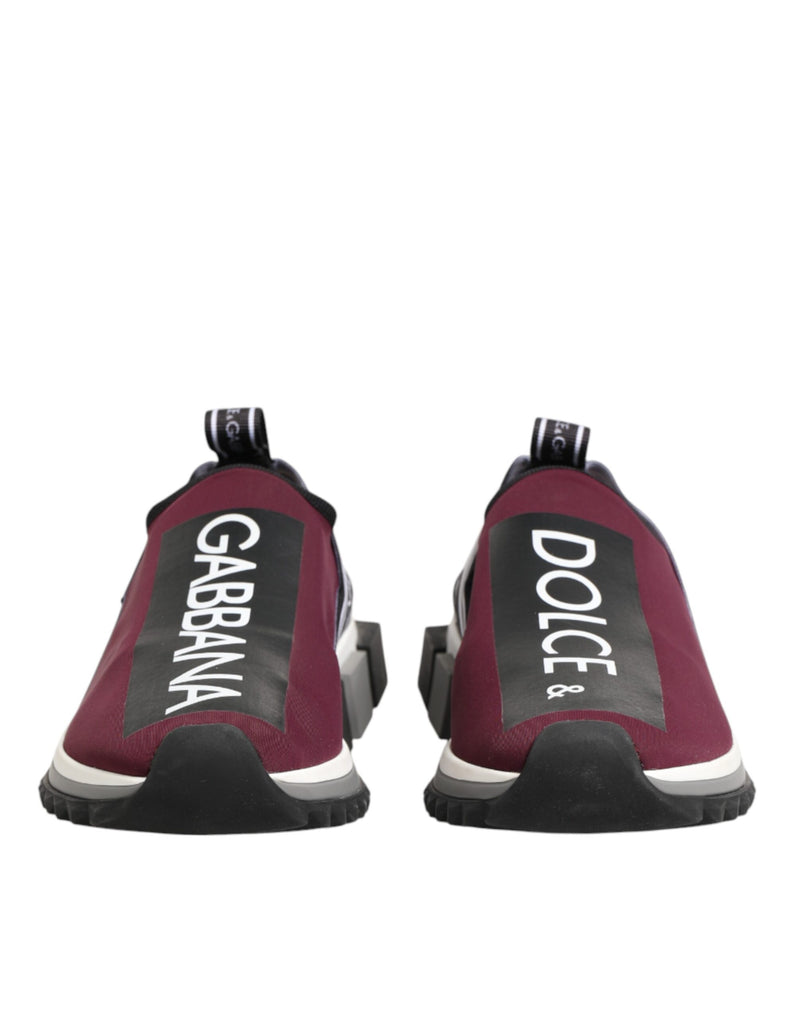 Dolce & Gabbana Maroon Slip On Sorrento Men Sneakers