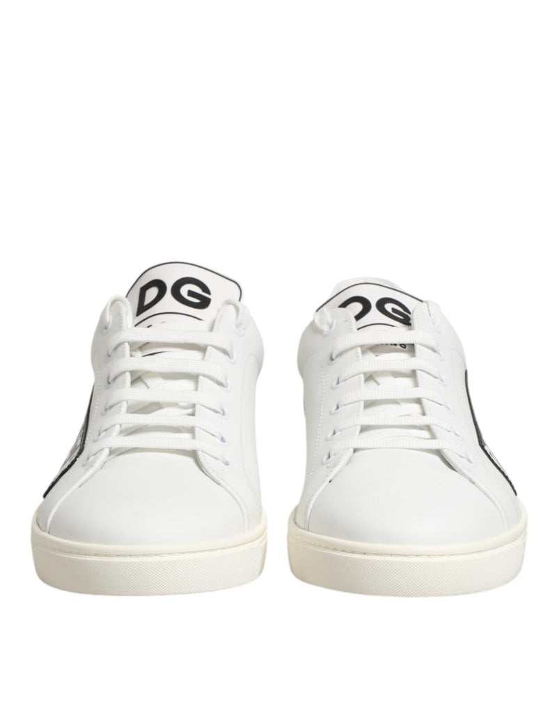 Dolce & Gabbana White Prince Leather Low Top Sneakers for Men