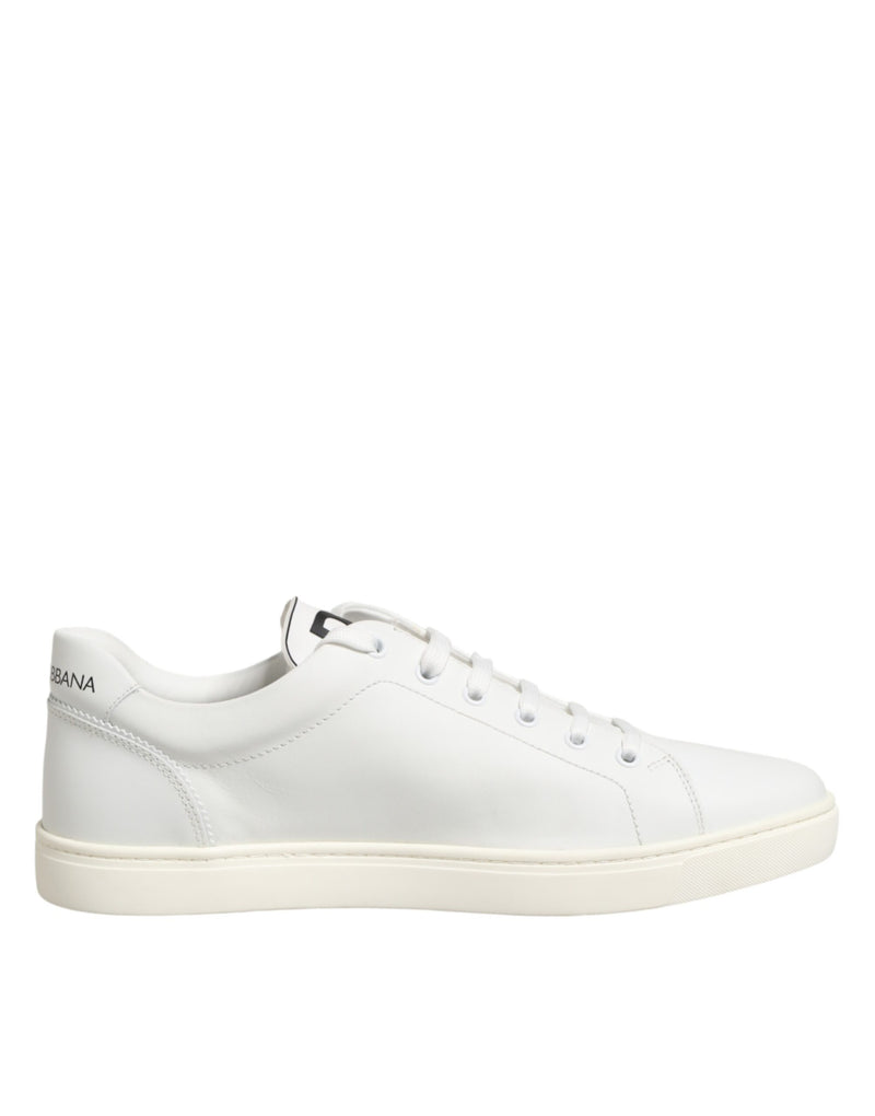 Dolce & Gabbana White Prince Leather Low Top Sneakers for Men