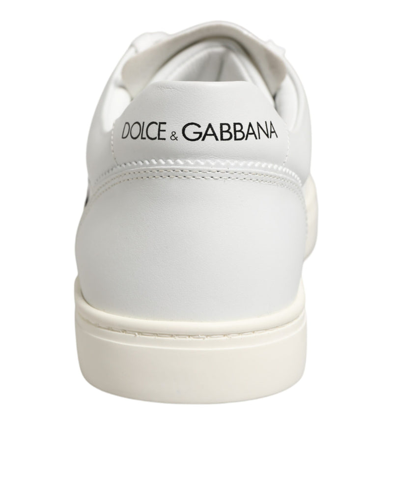 Dolce & Gabbana White Prince Leather Low Top Sneakers for Men