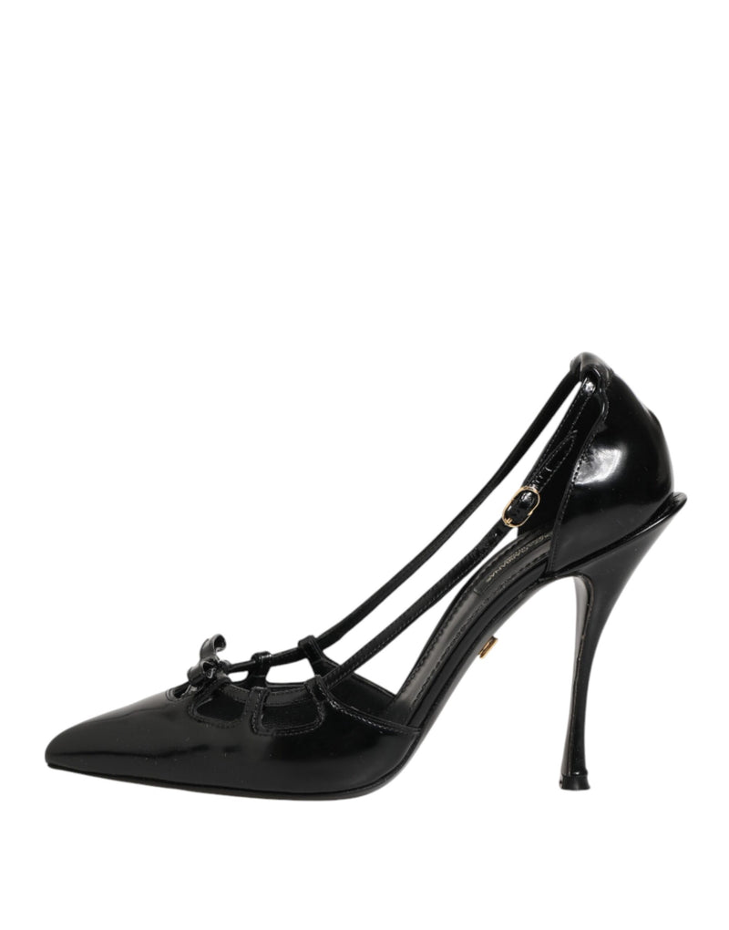 Dolce & Gabbana Black Patent Leather High Heel Pumps