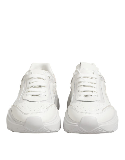 Dolce & Gabbana White Leather Daymaster Low Top Sneakers