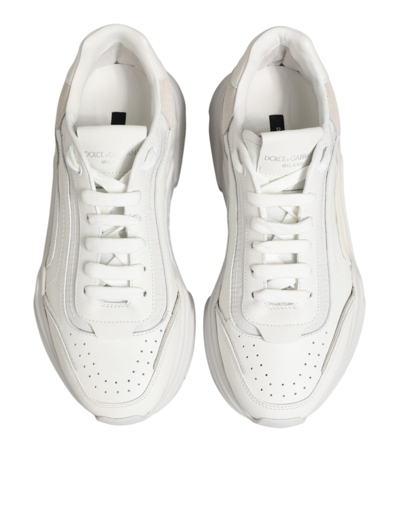 Dolce & Gabbana White Leather Daymaster Low Top Sneakers