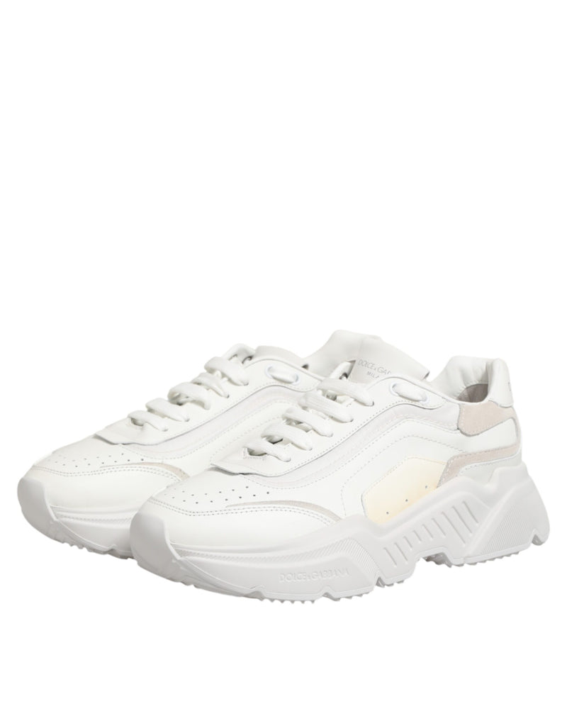 Dolce & Gabbana White Leather Daymaster Low Top Sneakers