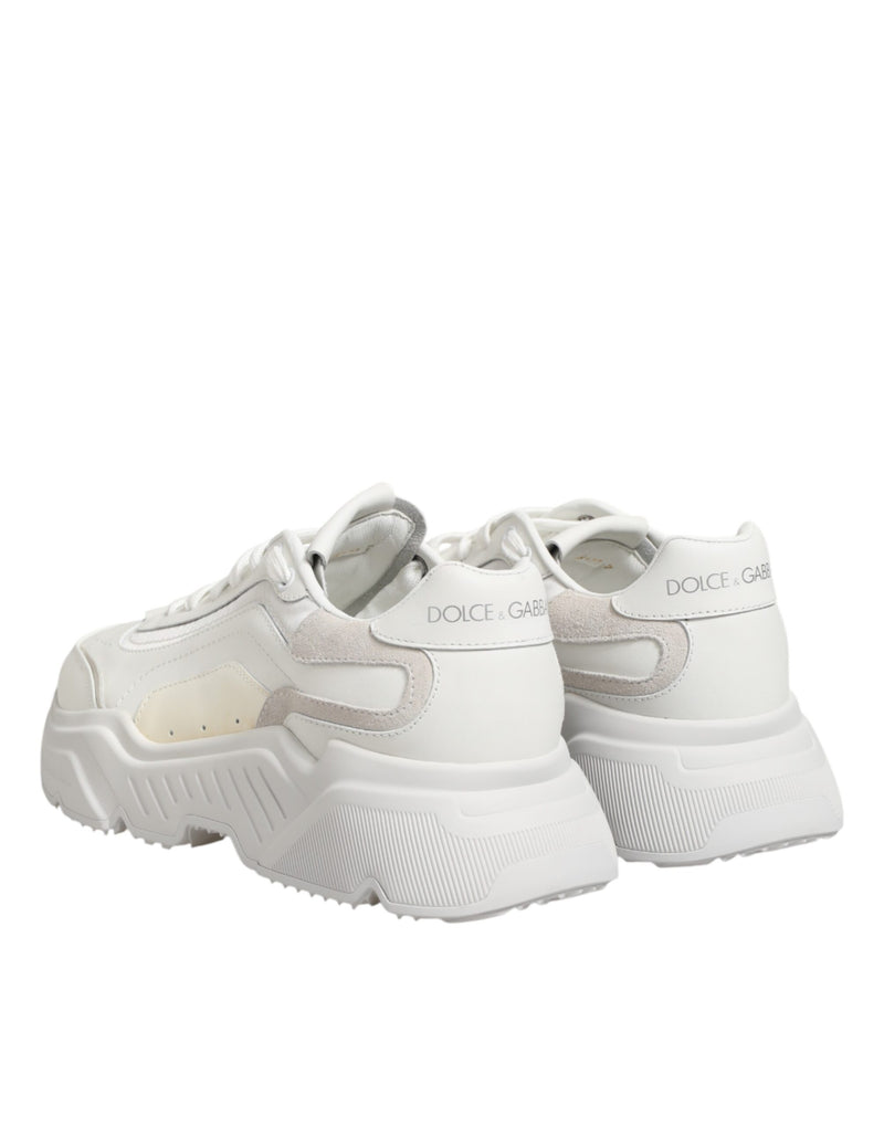 Dolce & Gabbana White Leather Daymaster Low Top Sneakers
