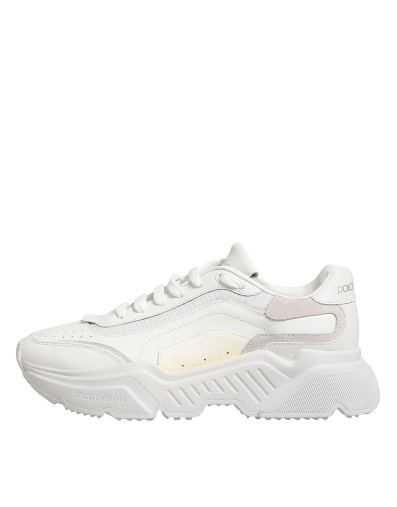 Dolce & Gabbana White Leather Daymaster Low Top Sneakers