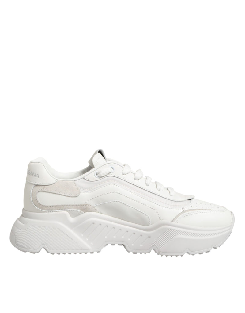 Dolce & Gabbana White Leather Daymaster Low Top Sneakers