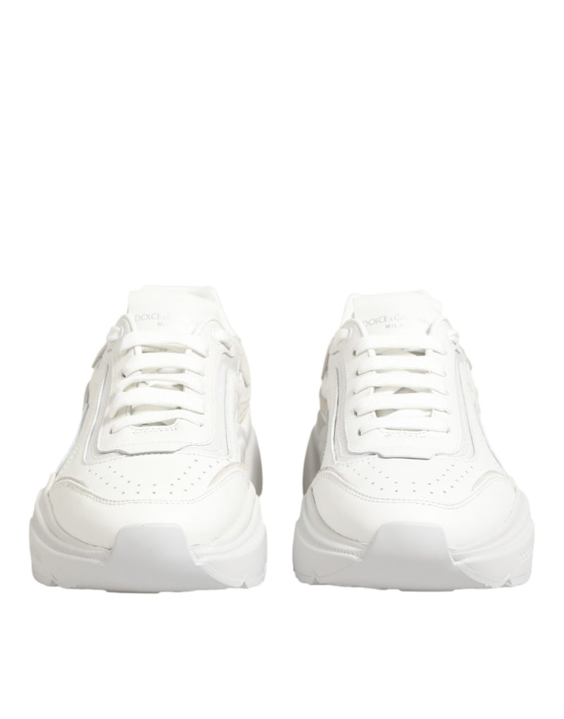 Dolce & Gabbana White Leather Daymaster Low Top Sneakers