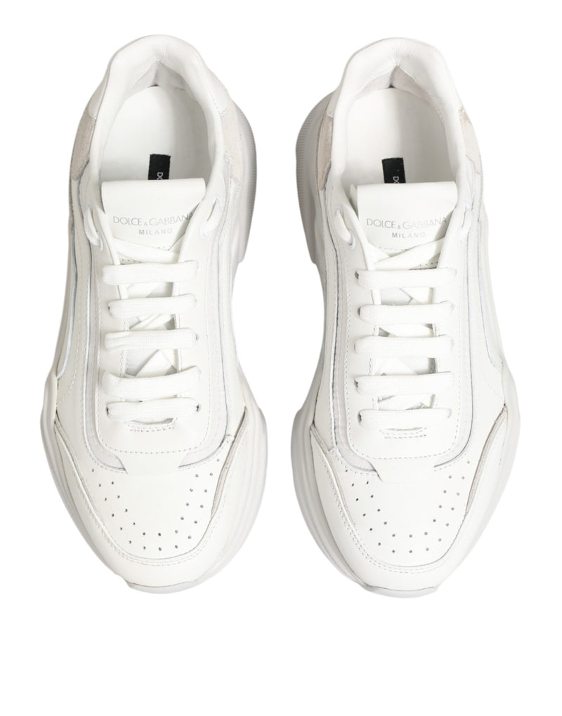 Dolce & Gabbana White Leather Daymaster Low Top Sneakers