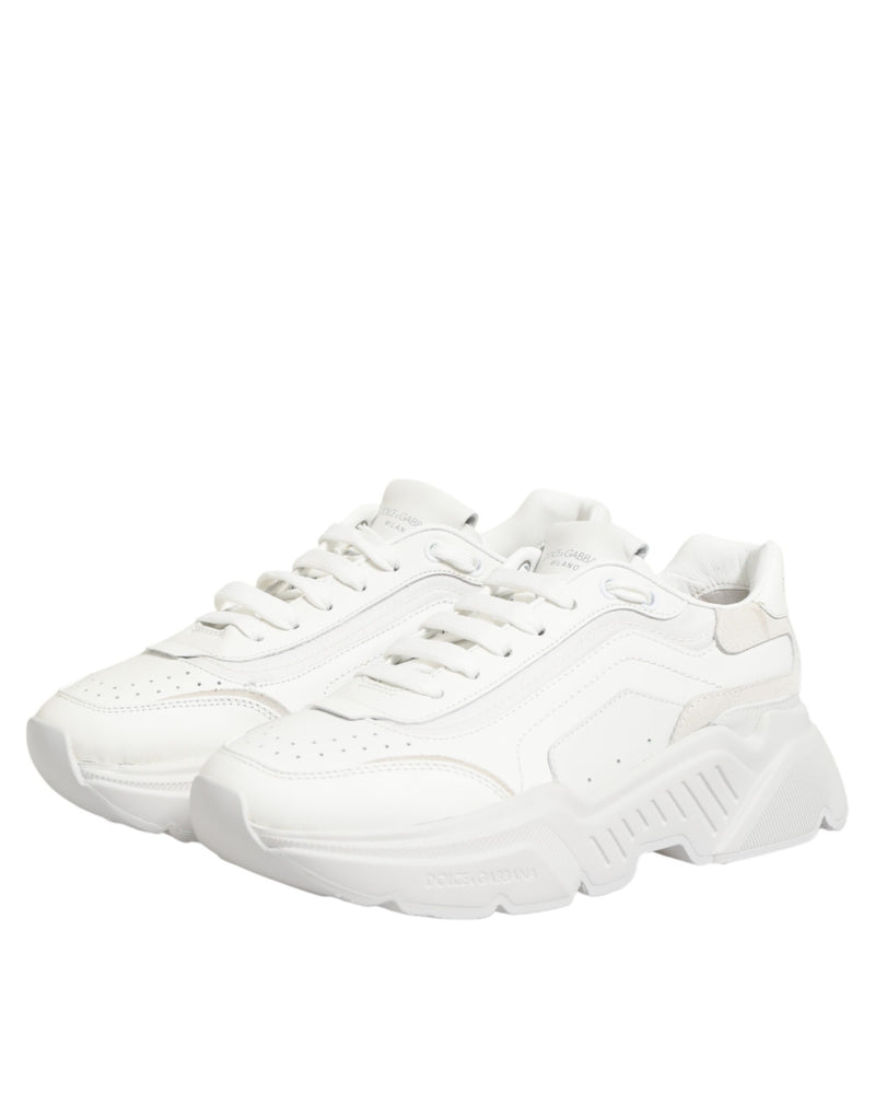 Dolce & Gabbana White Leather Daymaster Low Top Sneakers