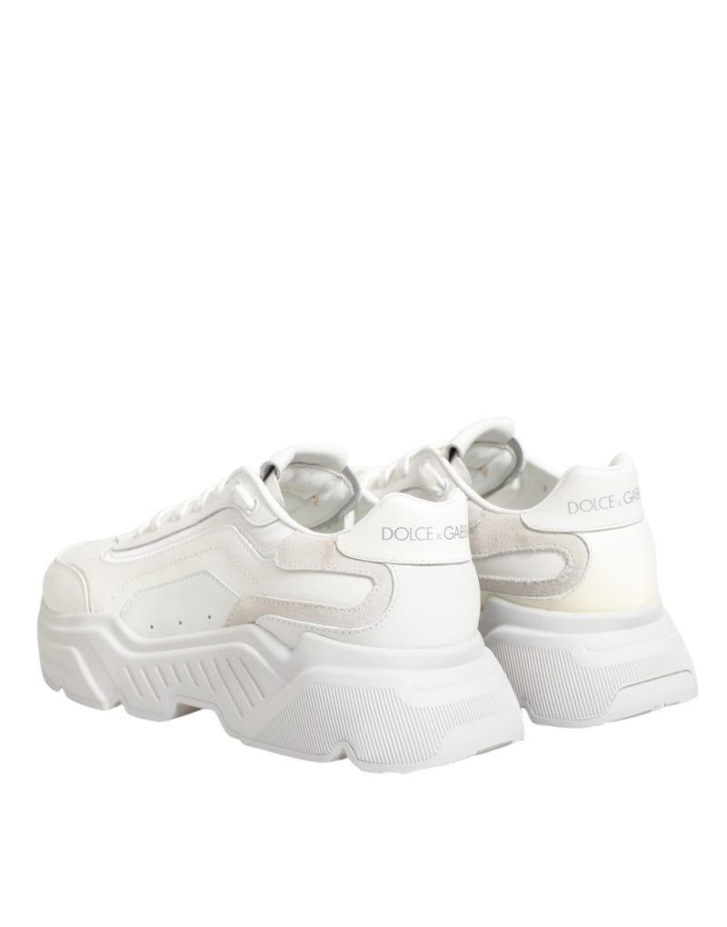Dolce & Gabbana White Leather Daymaster Low Top Sneakers