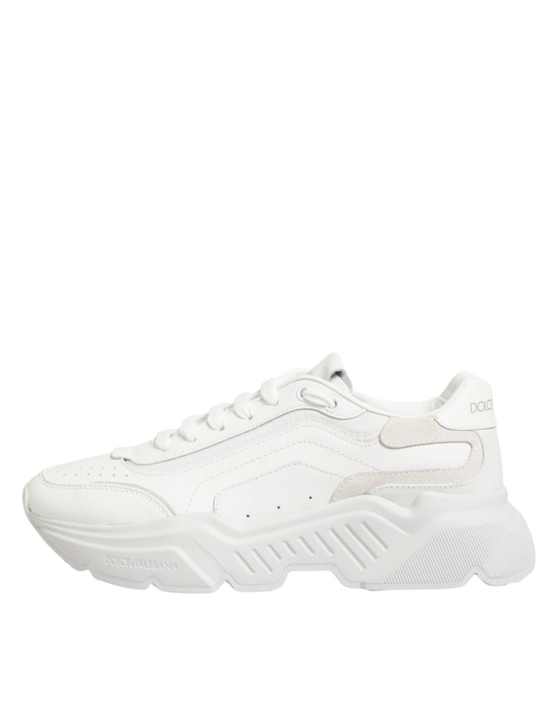 Dolce & Gabbana White Leather Daymaster Low Top Sneakers
