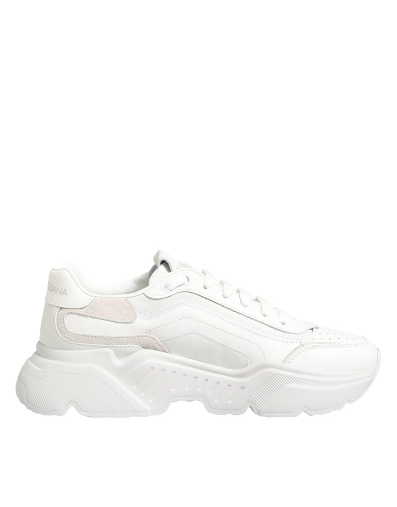 Dolce & Gabbana White Leather Daymaster Low Top Sneakers