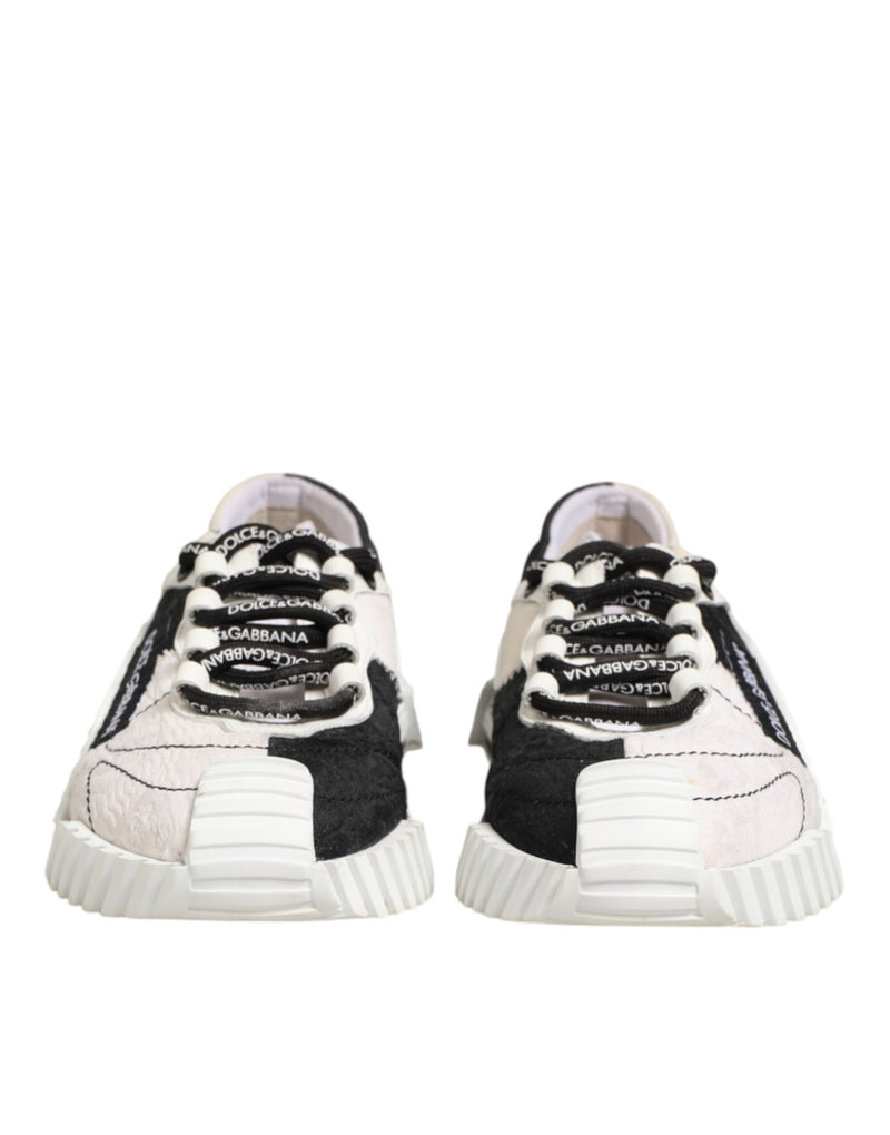 Dolce & Gabbana NS1 Black White Leather Sneakers