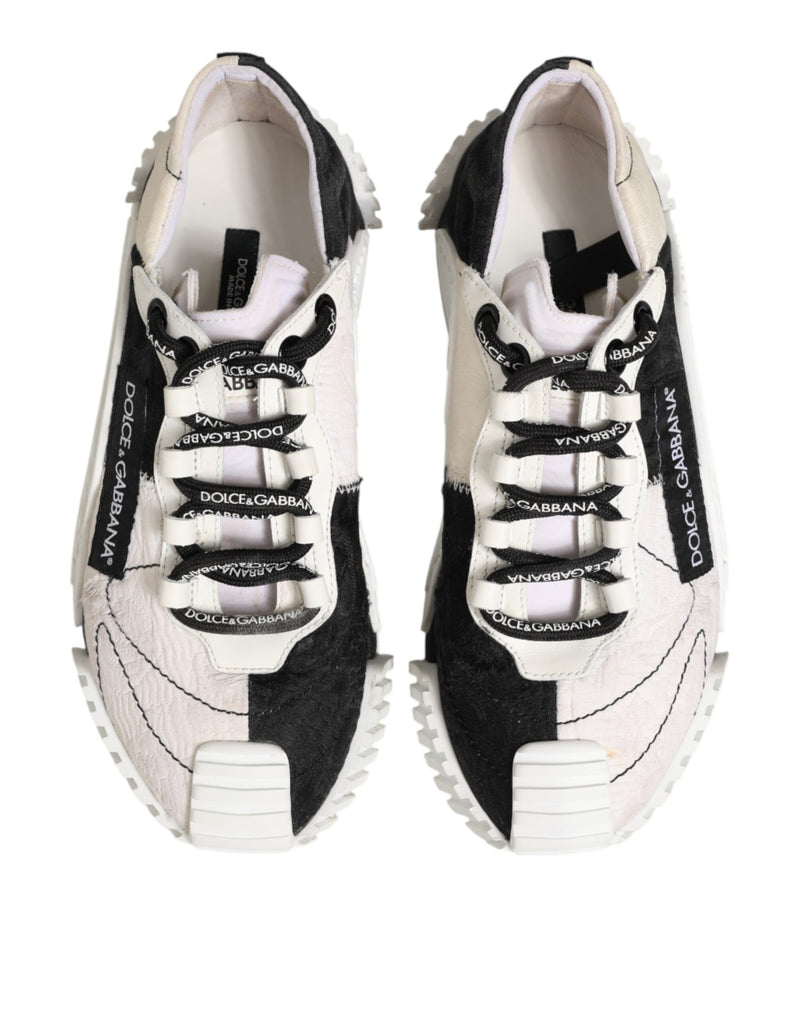 Dolce & Gabbana NS1 Black White Leather Sneakers