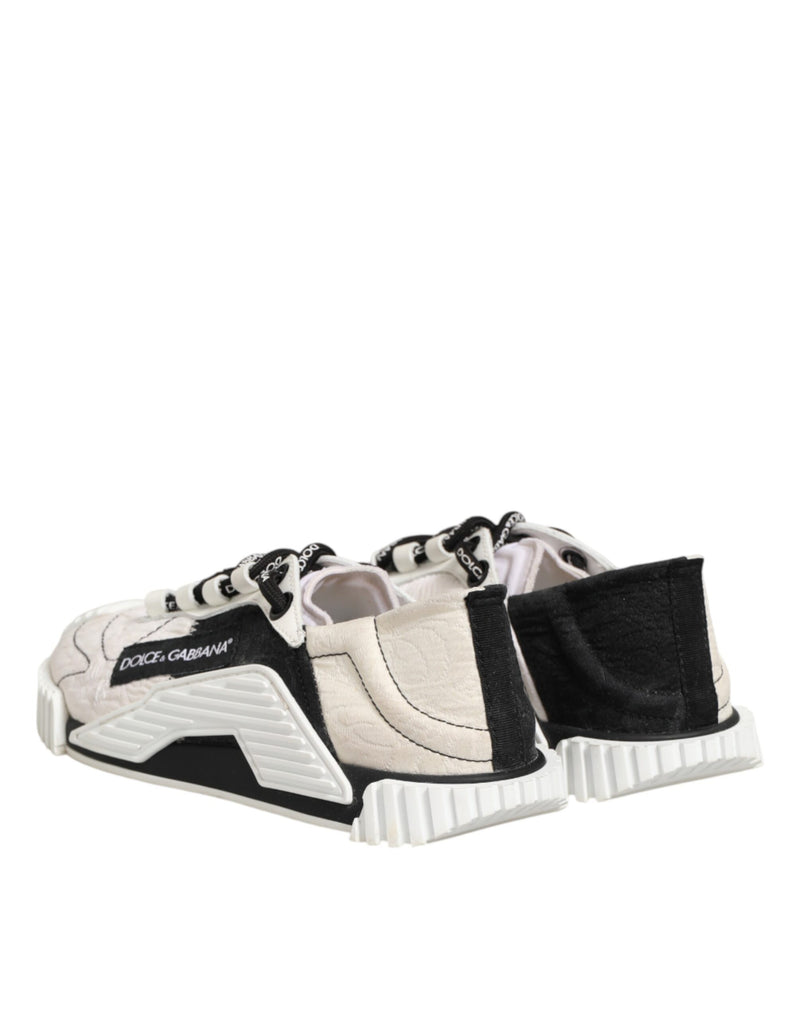 Dolce & Gabbana NS1 Black White Leather Sneakers