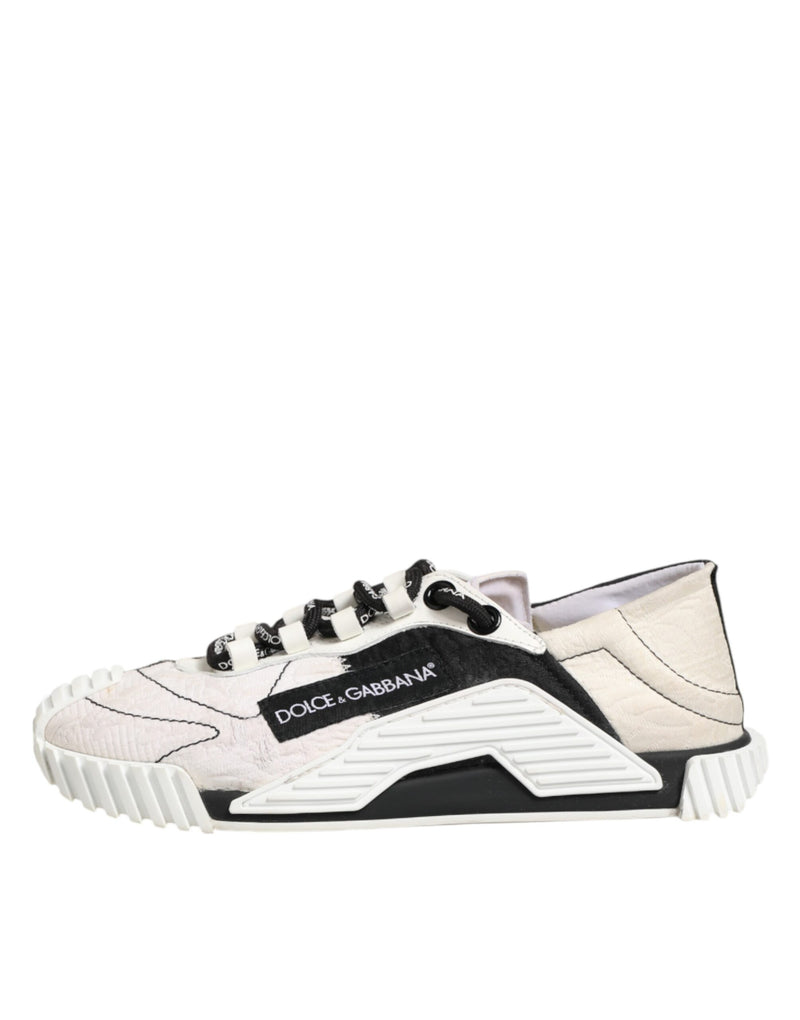 Dolce & Gabbana NS1 Black White Leather Sneakers