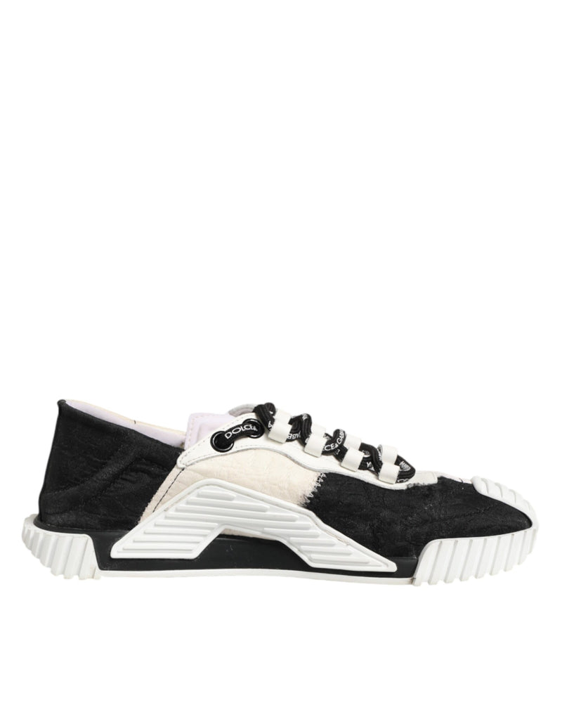 Dolce & Gabbana NS1 Black White Leather Sneakers