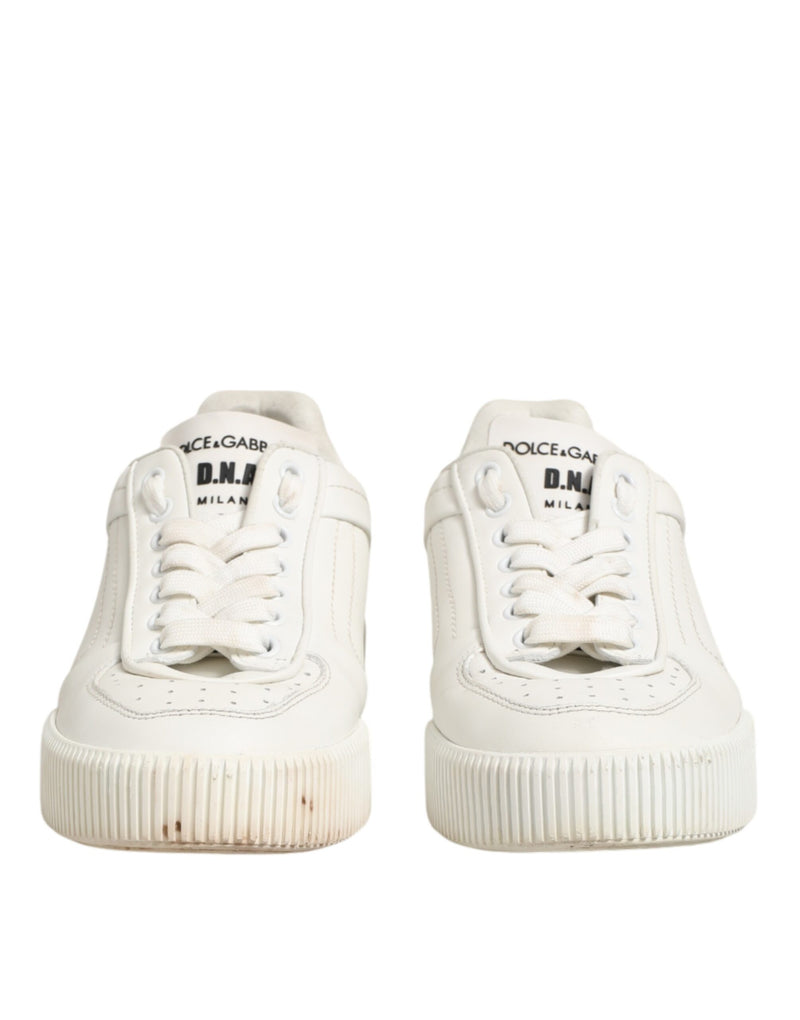 Dolce & Gabbana White Leather MIAMI Low Top Sneakers