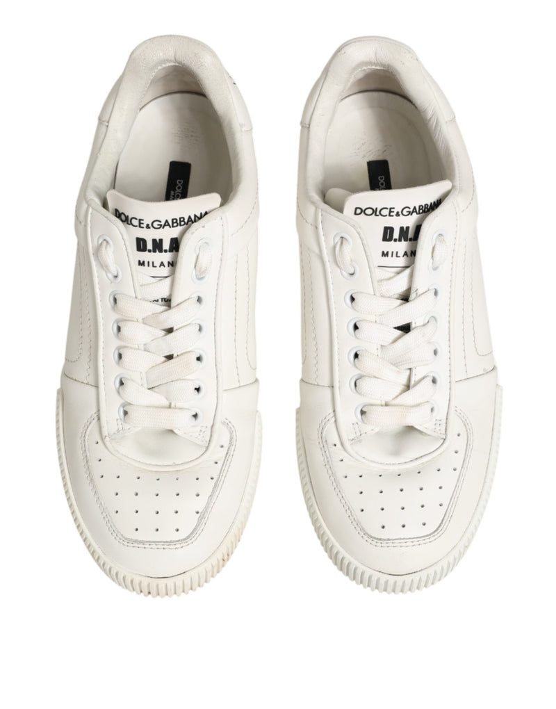 Dolce & Gabbana White Leather MIAMI Low Top Sneakers