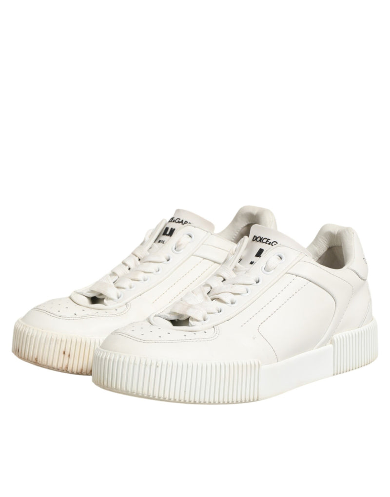 Dolce & Gabbana White Leather MIAMI Low Top Sneakers