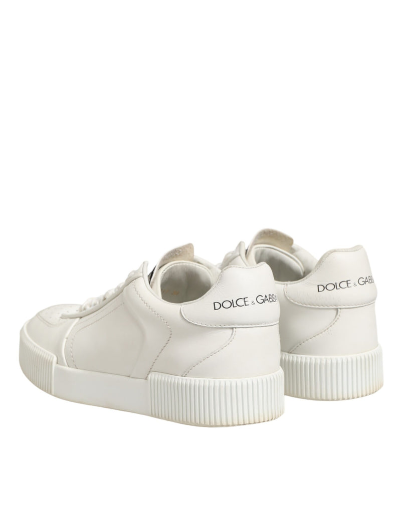 Dolce & Gabbana White Leather MIAMI Low Top Sneakers
