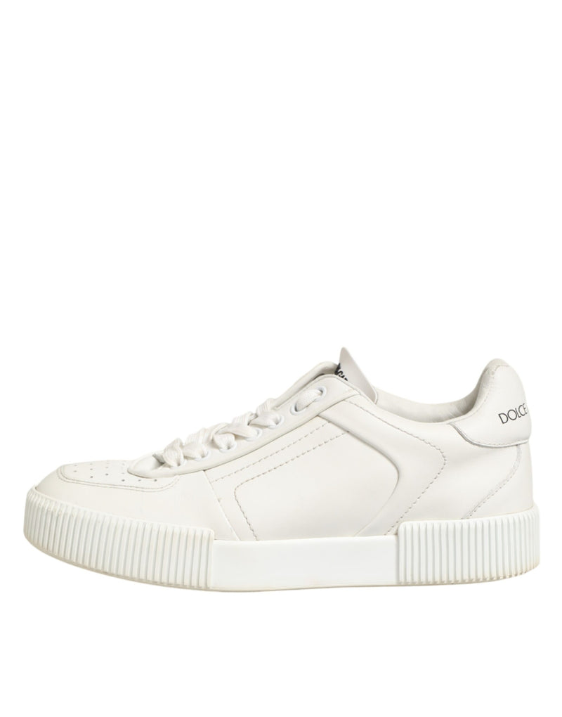 Dolce & Gabbana White Leather MIAMI Low Top Sneakers