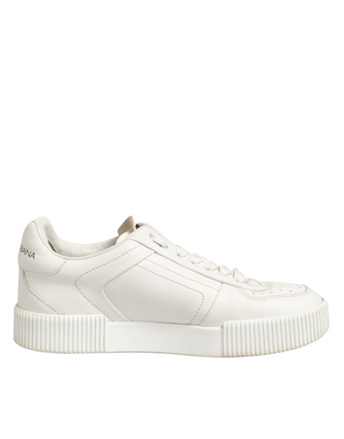 Dolce & Gabbana White Leather MIAMI Low Top Sneakers