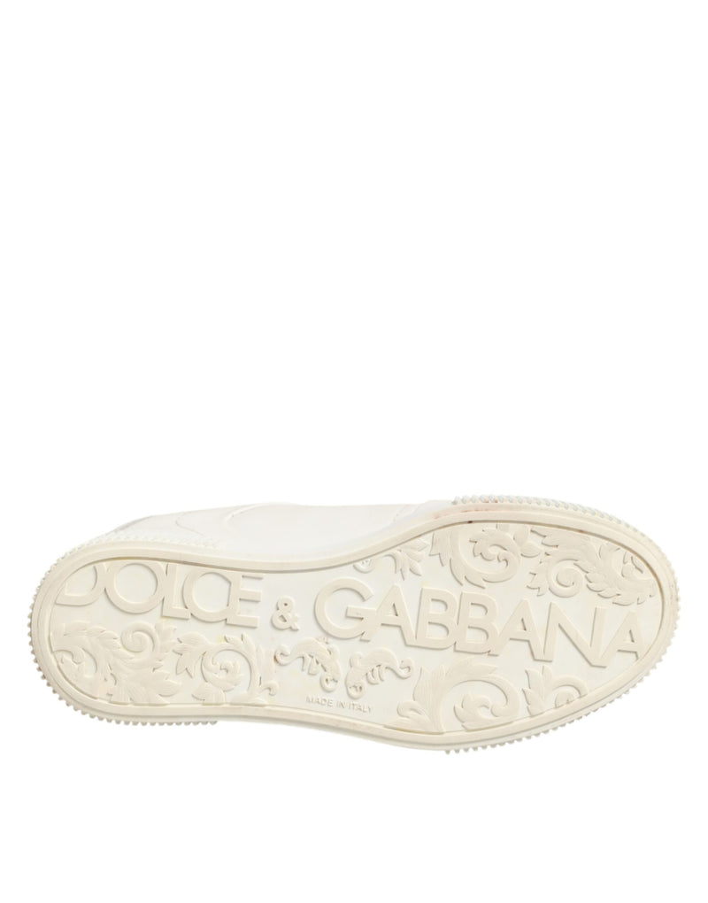 Dolce & Gabbana White Leather MIAMI Low Top Sneakers
