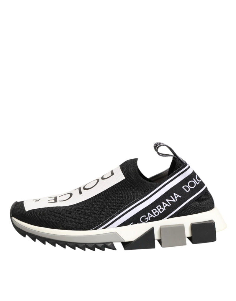 Dolce & Gabbana Black Logo Low Top Sorrento Sneakers