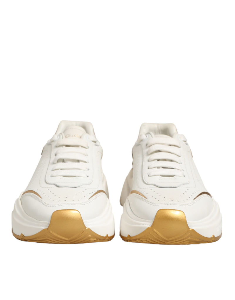 Dolce & Gabbana White Gold Daymaster Low Top Sneakers