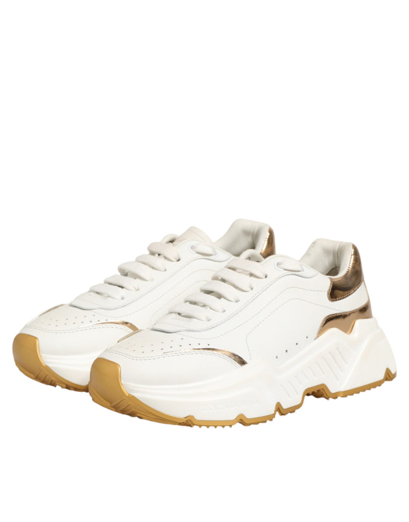 Dolce & Gabbana White Gold Daymaster Low Top Sneakers