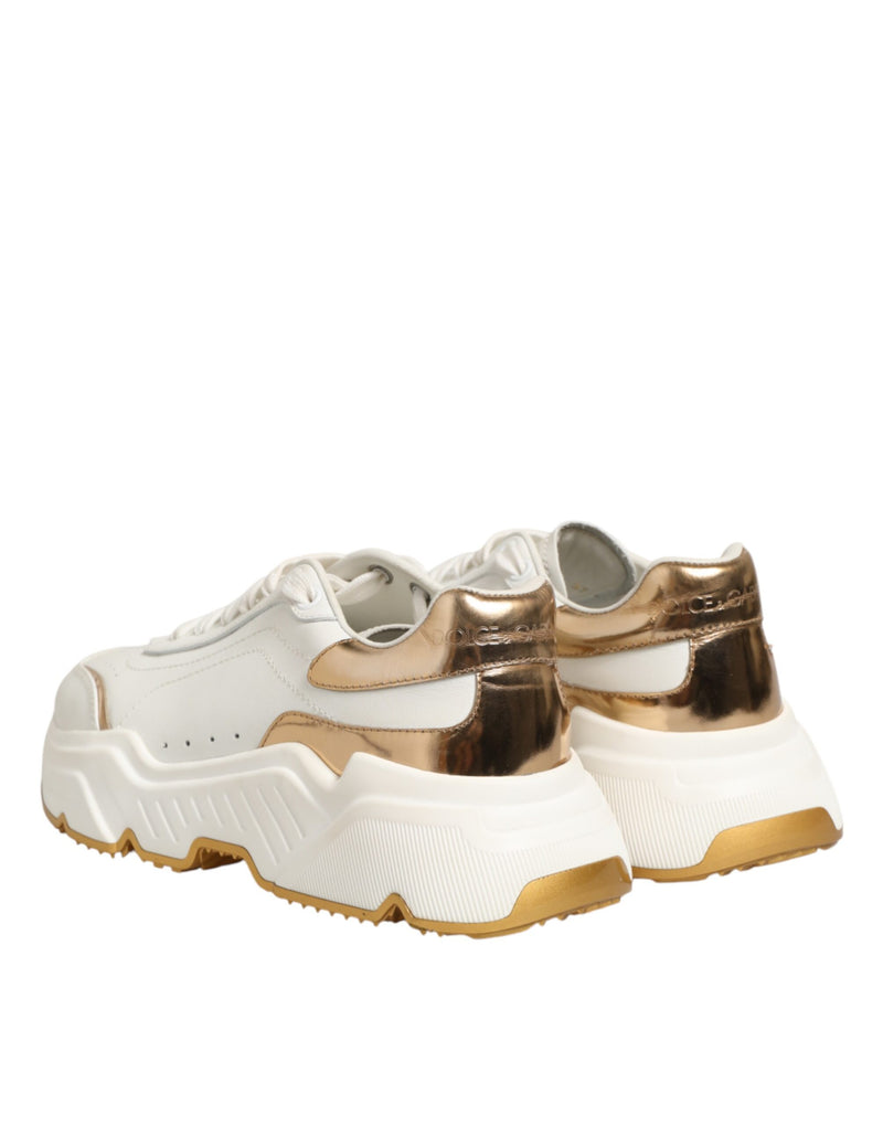 Dolce & Gabbana White Gold Daymaster Low Top Sneakers