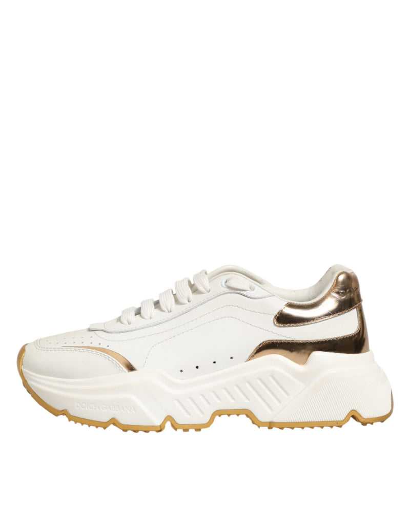 Dolce & Gabbana White Gold Daymaster Low Top Sneakers