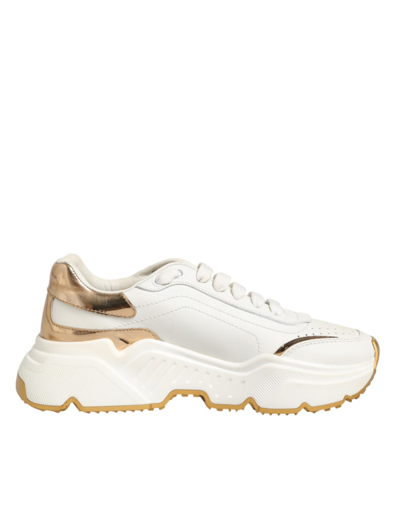 Dolce & Gabbana White Gold Daymaster Low Top Sneakers