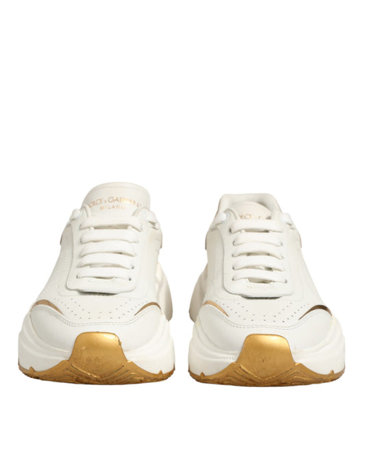 Dolce & Gabbana White Gold Daymaster Low Top Sneakers