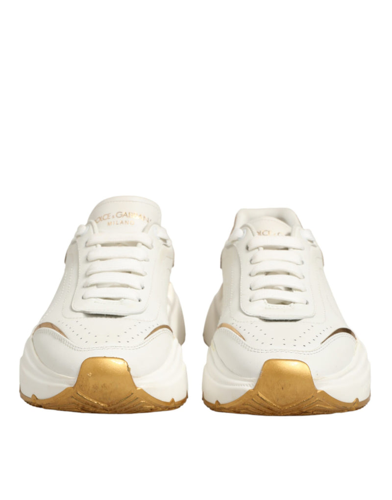 Dolce & Gabbana White Gold Daymaster Low Top Sneakers