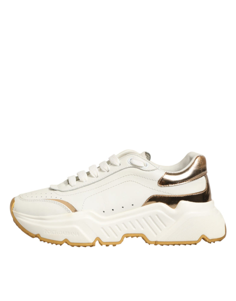 Dolce & Gabbana White Gold Daymaster Low Top Sneakers