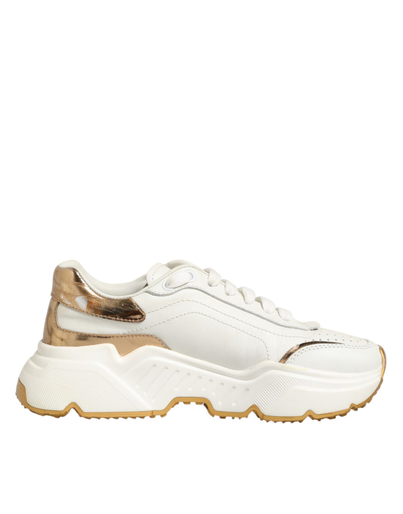 Dolce & Gabbana White Gold Daymaster Low Top Sneakers